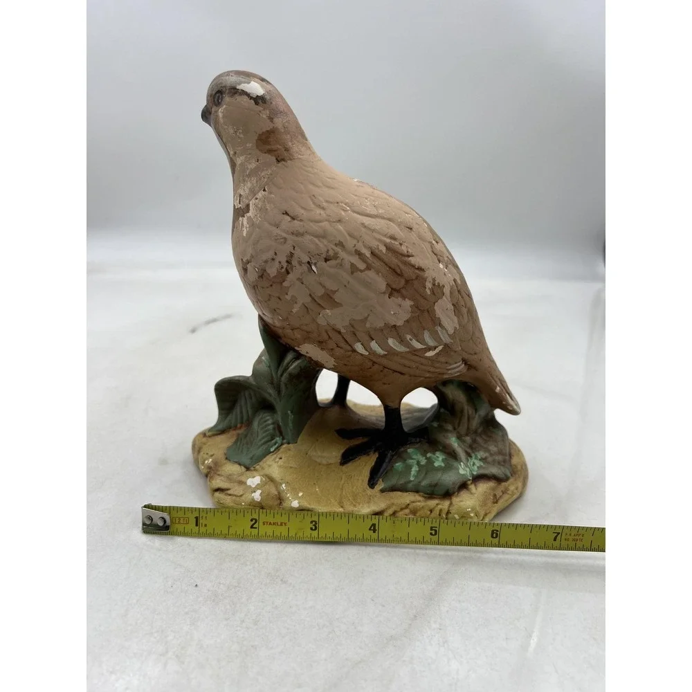Vintage Home Interiors Quail Bird Figurine Ceramic Statue Rustic Farmhouse Decor